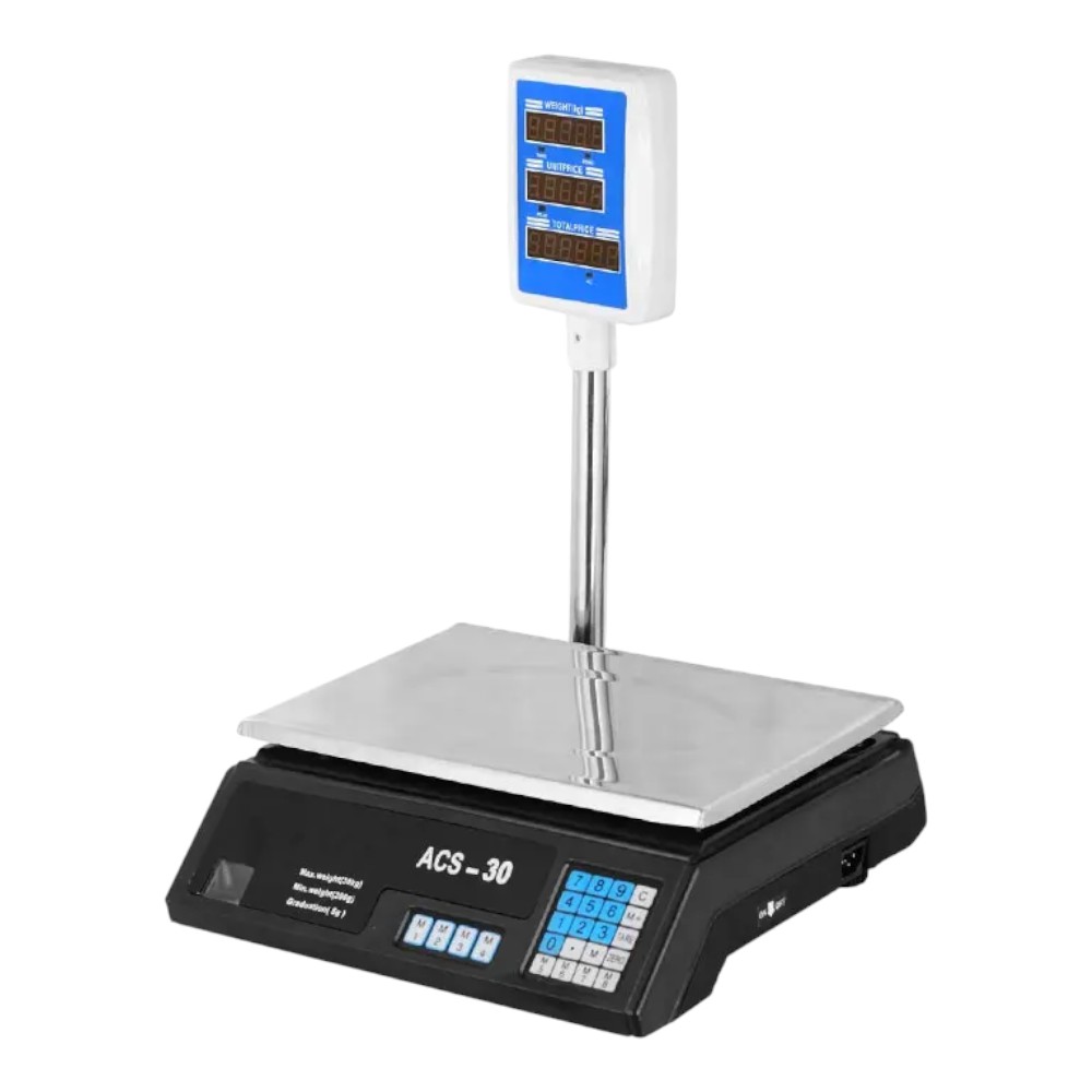 Cantar electronic comerical, 200g/40kg, LCD, acumulator, ACS D1