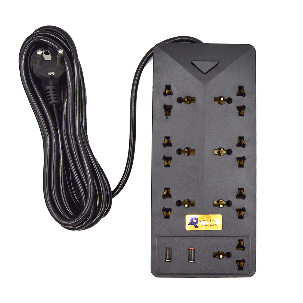 Prelungitor universal 3m, 7 prize si 2 USB