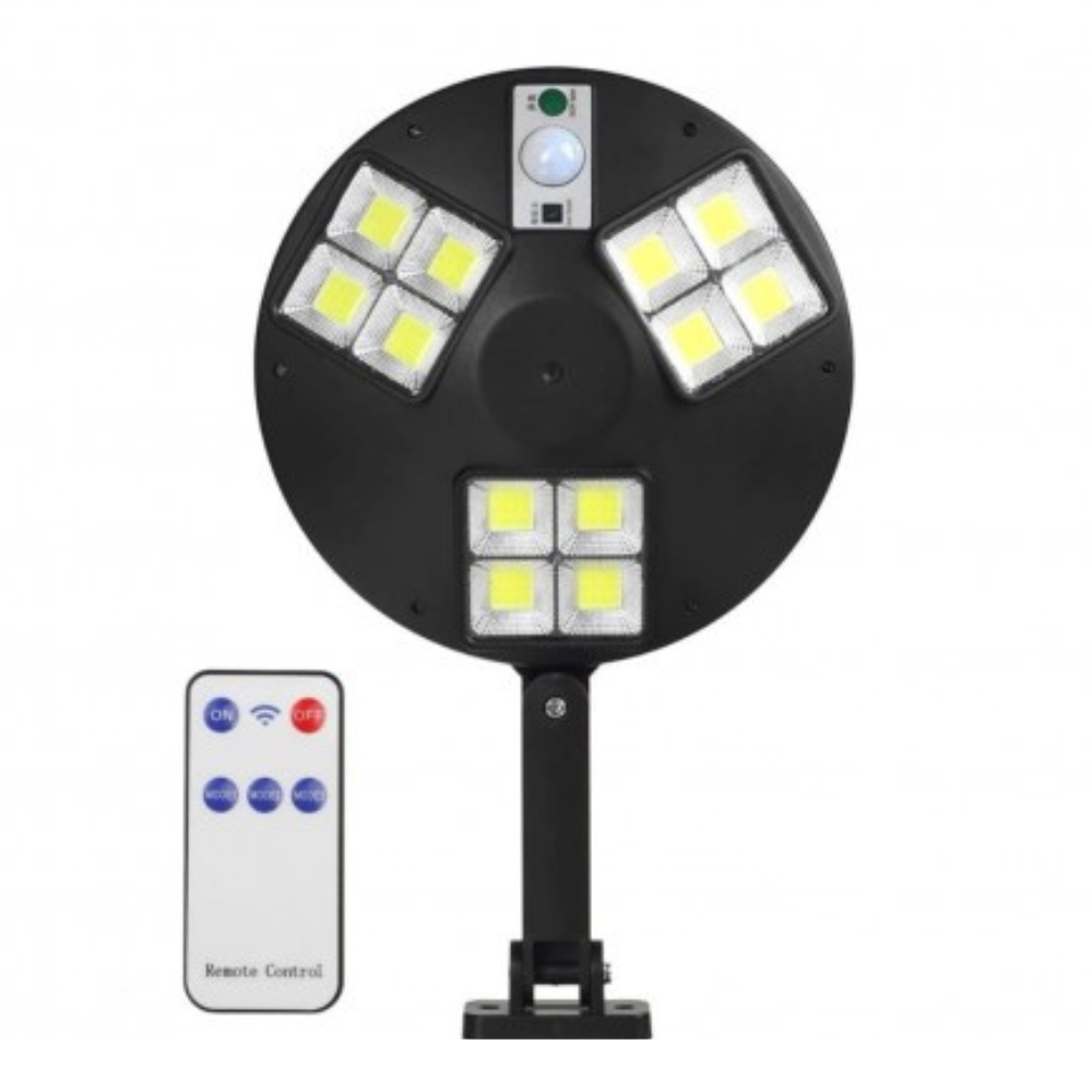 Lampa LED 12COB, panou solar, 500W, suport, 2400mAh, senzor, D218