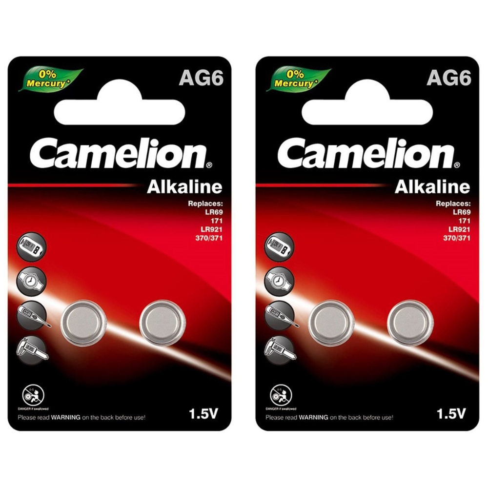 Set 4 baterii alcaline tip AG6/LR69, 25mAh, 1.5V