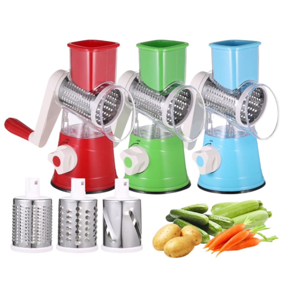 Masina de tocat legume, 3 lame interschimbabile din inox, QC44