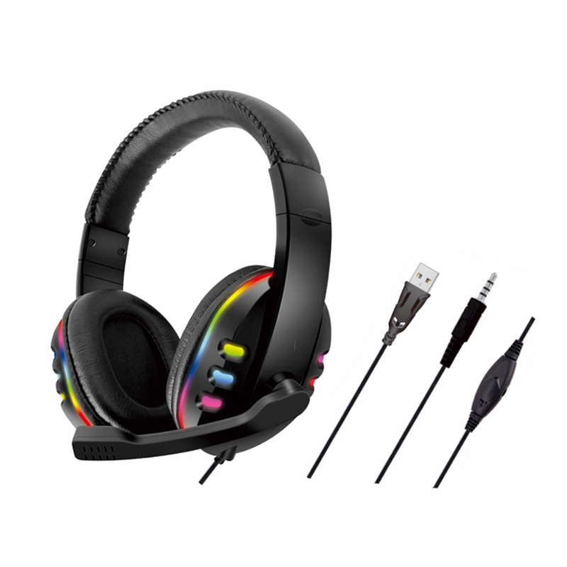 Casti Gaming, microfon, LED RGB, USB, S359