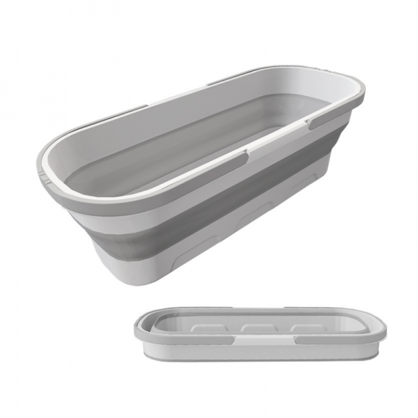 Lighean pliabil dreptunghiular, 8 L, portabil