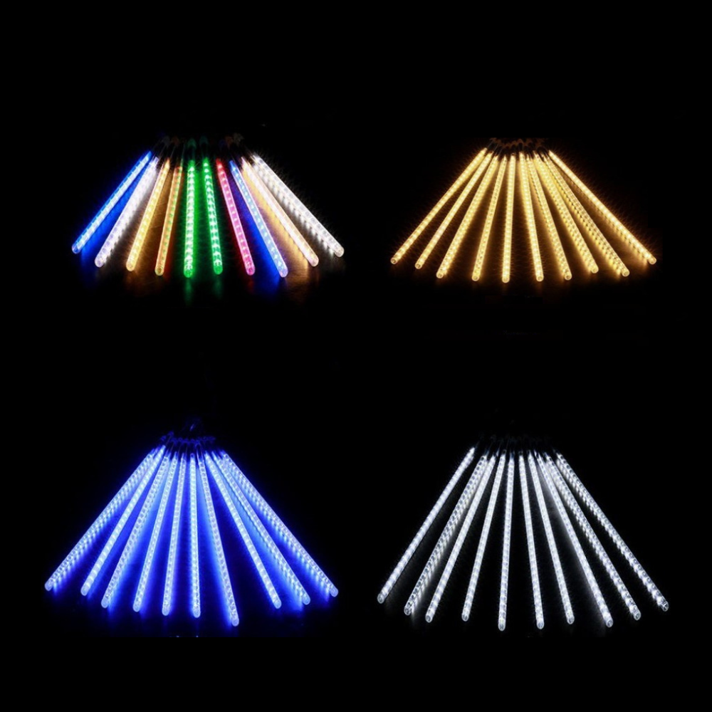 Instalatie tip ploaie meteoriti, 192 LED, 3.9m, diverse culori