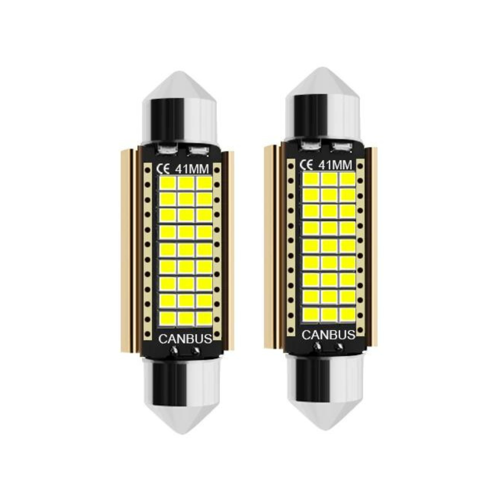 Set 2 becuri auto LED C5W 42mm, canbus, 6000K, 10W/set, 27LED