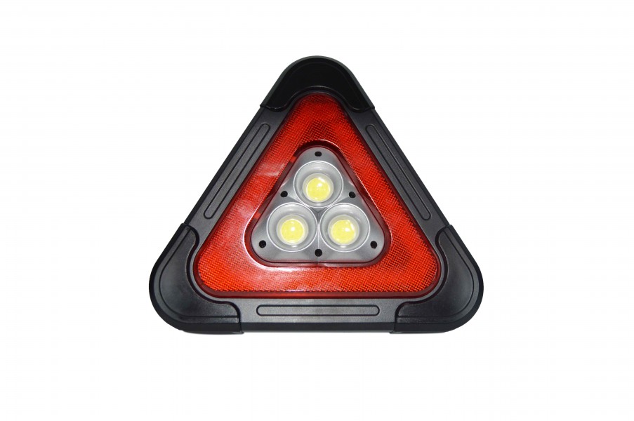 Triunghi reflectorizat cu lumina de lucru si incarcare solara.