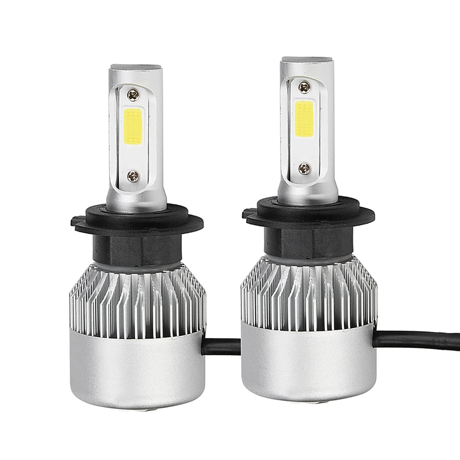 Set 2 Becuri auto LED COB, H7, 12V, 100W, 12/24V