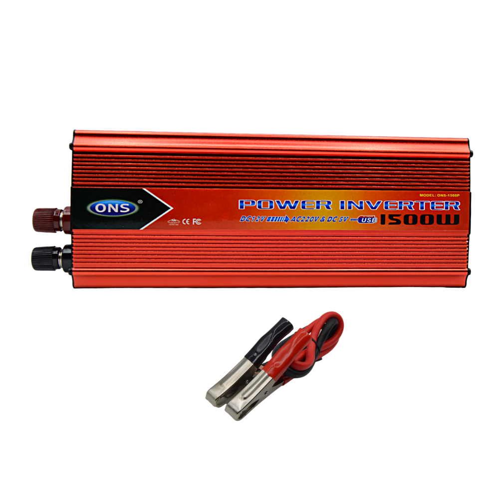 Invertor auto ONS 12/220V, USB, 1500W