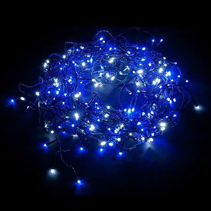 Instalatie liniara pom, 300 LED, 23m, albastru